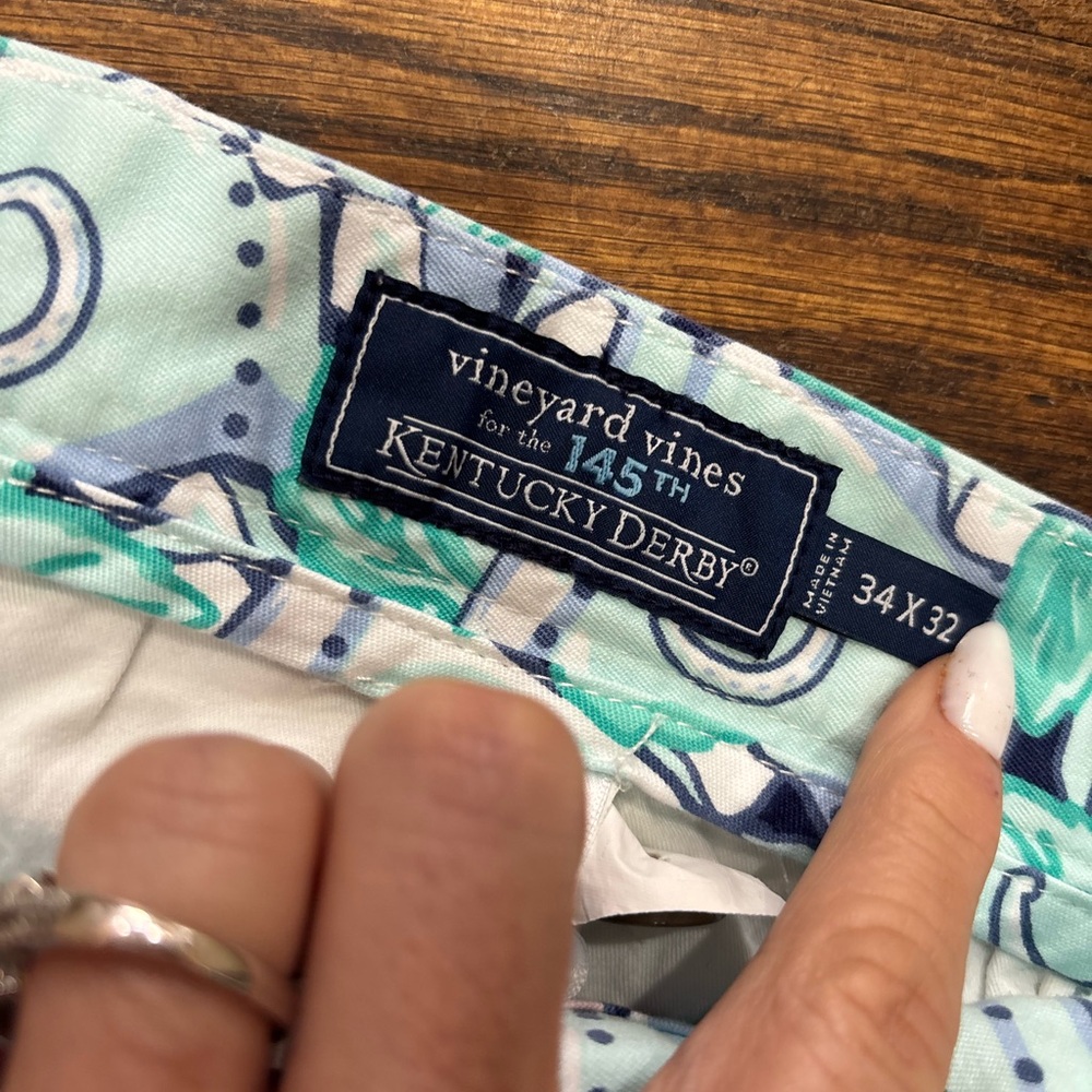 Vineyard Vines Pants  Breaker  Kentucky Derby Collection Men's Size 34 X 32 - Picture 3 of 4
